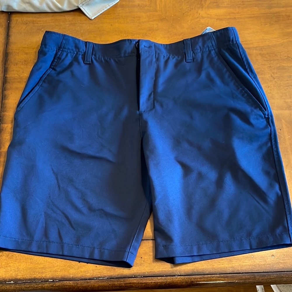Under Armour Blue Flat Front Shorts